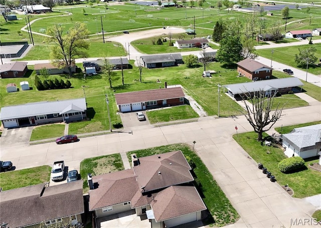 aerial view of residential area