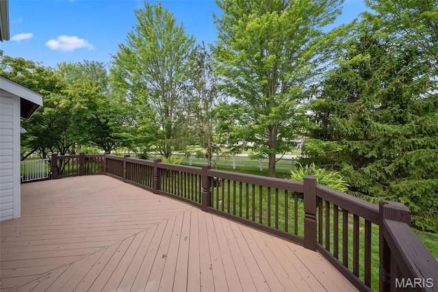35 Heatherwood Ct, Ofallon, MO 63368 - wooden terrace featuring view of scattered trees
