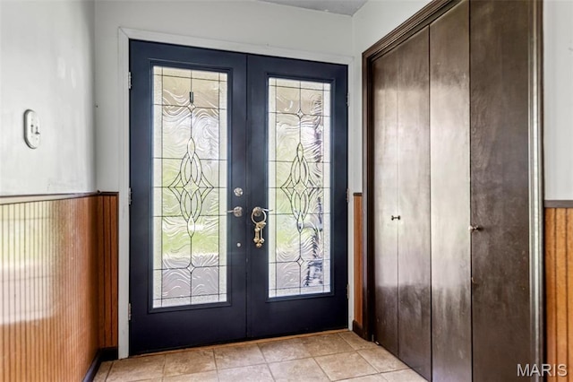 10179 Cherry Hill Ln, Potosi, MO 63664 - foyer featuring french doors and light tile patterned flooring