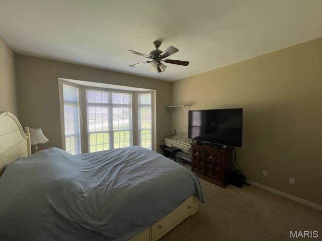 11 Summers Dr, Hawk Point, MO 63349 - carpeted bedroom featuring baseboards and ceiling fan