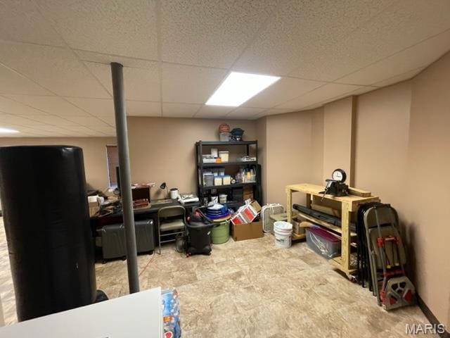 11 Summers Dr, Hawk Point, MO 63349 - finished basement featuring a paneled ceiling