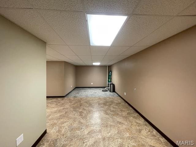 11 Summers Dr, Hawk Point, MO 63349 - finished below grade area featuring a drop ceiling and baseboards