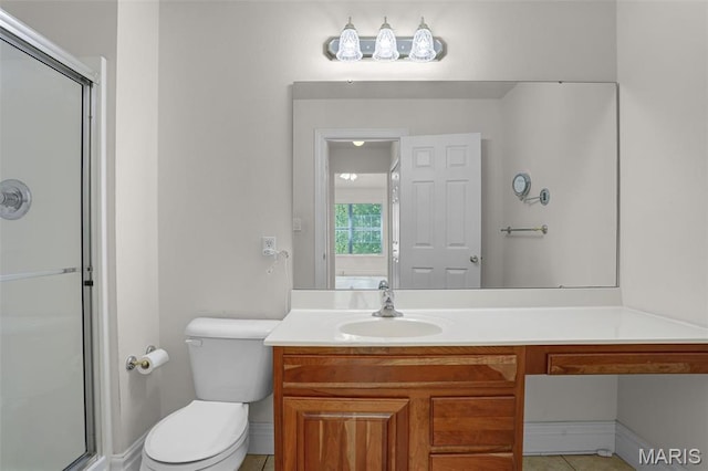 14 Berry Patch Ln, Glen Carbon, IL 62034 - full bathroom with a shower stall, toilet, and vanity