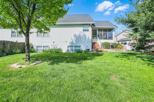 14 Berry Patch Ln, Glen Carbon, IL 62034 - rear view of house with a sunroom