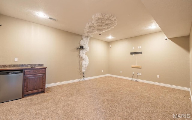 20256 Hardcastle Ln, Saint Robert, MO 65584 - finished basement with light colored carpet, baseboards, and recessed lighting