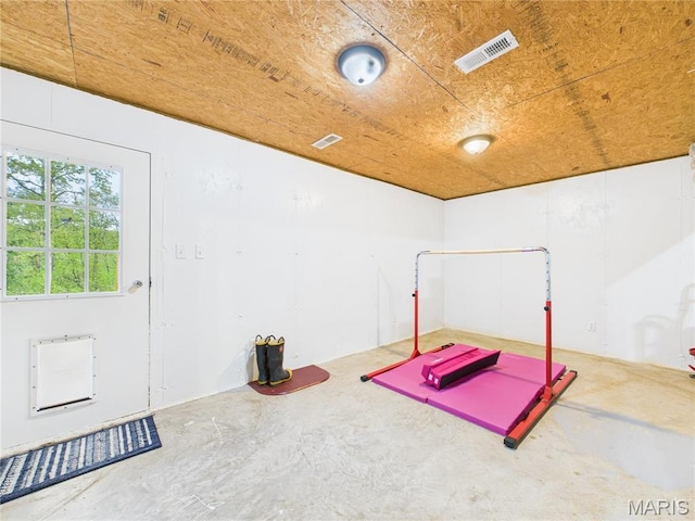 view of exercise area