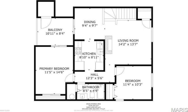 9162 Eager Rd, Saint Louis, MO 63144 - room layout
