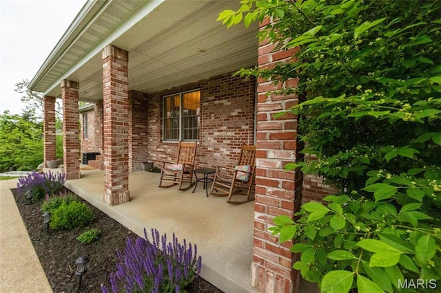 view of patio with covered porch