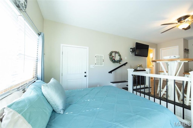 bedroom with ceiling fan
