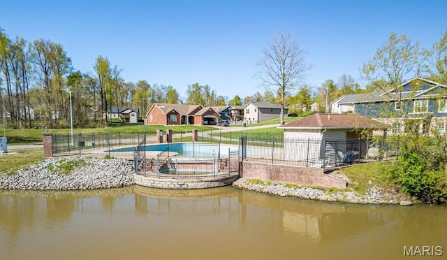 2600 Cobblestone Ct, Cape Girardeau, MO 63701 - dock area featuring a residential view and a water view