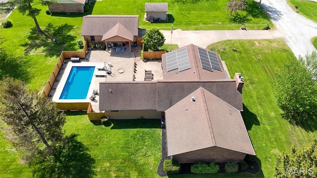 view of subject property featuring a pool