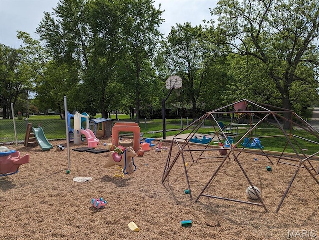 705 Burks Rd, Farmington, MO 63640 - community jungle gym featuring view of wooded area