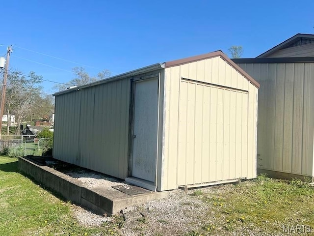 view of shed