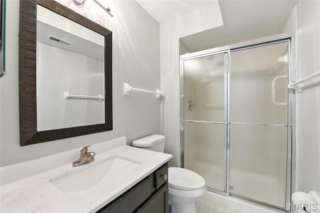 526 Sarah Ln Unit 27, Saint Louis, MO 63141 - bathroom featuring toilet, a stall shower, and vanity