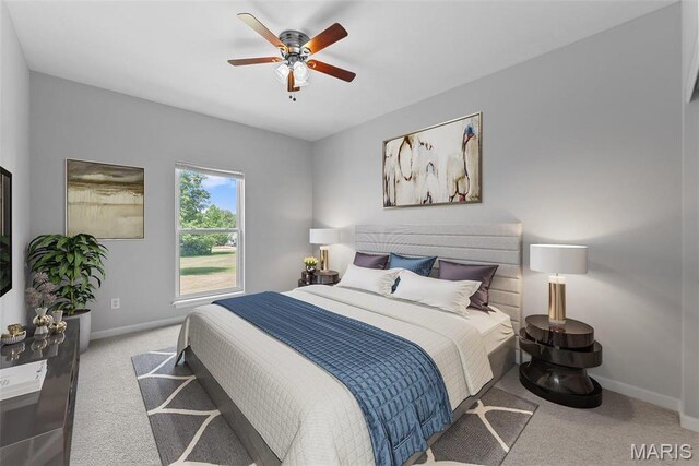 220 Cuivre Point Ln, Moscow Mills, MO 63362 - carpeted bedroom featuring baseboards and ceiling fan