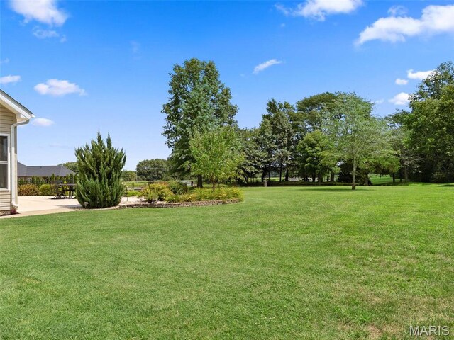 220 Cuivre Point Ln, Moscow Mills, MO 63362 - view of grassy yard featuring a patio