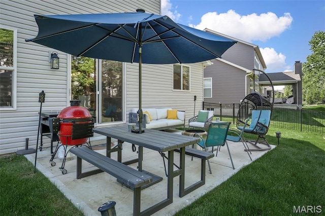 207 Castle Stuart Ct, Dardenne Prairie, MO 63368 - view of patio / terrace featuring an outdoor living space