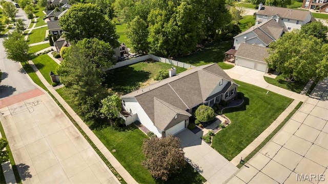 aerial view of residential area