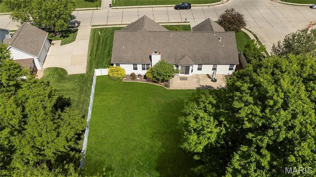 view from above of property