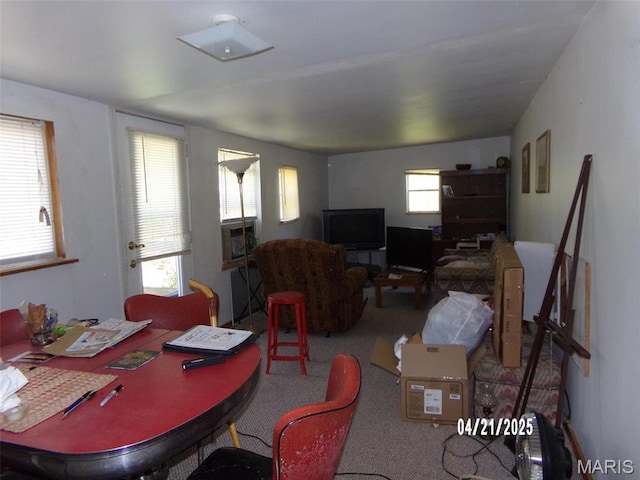 2163 Welch Dr, Hermann, MO 65041 - dining area with carpet floors