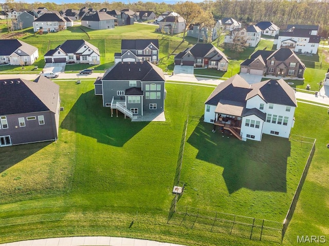 aerial view of residential area