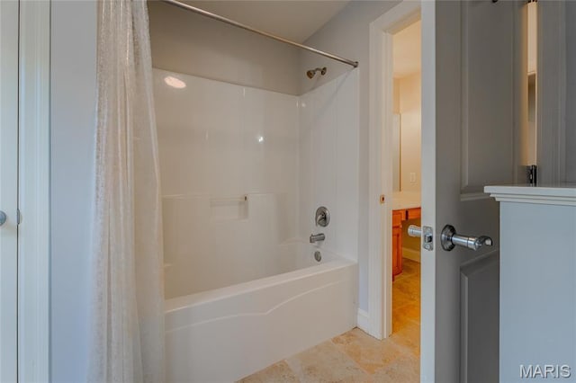 734 Fuhrmann Ter, Glendale, MO 63122 - bathroom featuring shower / bath combo with shower curtain