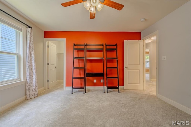 734 Fuhrmann Ter, Glendale, MO 63122 - carpeted bedroom with multiple windows, baseboards, and a ceiling fan