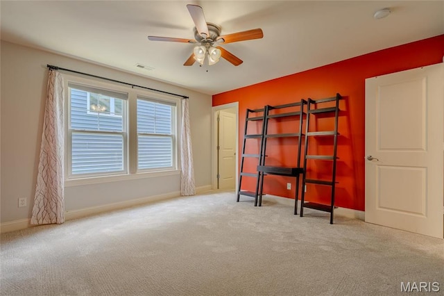 734 Fuhrmann Ter, Glendale, MO 63122 - carpeted spare room featuring a ceiling fan, a smoke detector, and baseboards