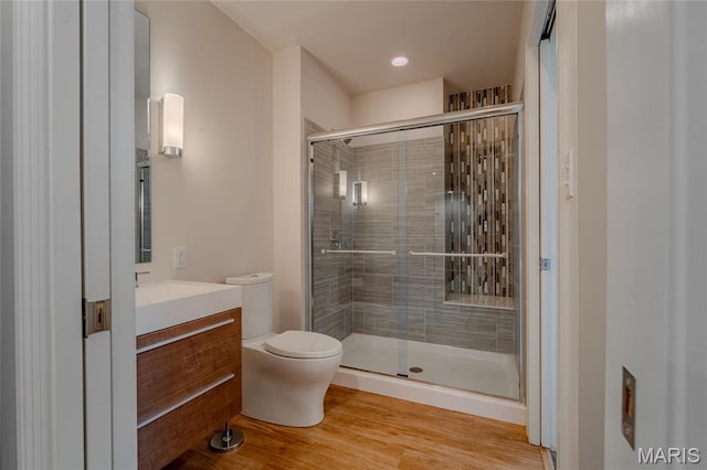 734 Fuhrmann Ter, Glendale, MO 63122 - full bath with a stall shower, toilet, and vanity
