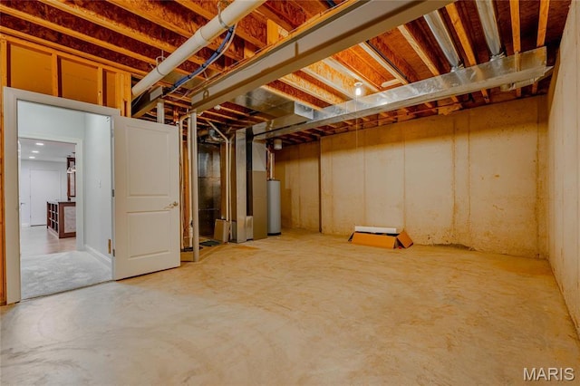 734 Fuhrmann Ter, Glendale, MO 63122 - unfinished basement with gas water heater