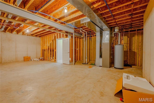 734 Fuhrmann Ter, Glendale, MO 63122 - unfinished basement with gas water heater