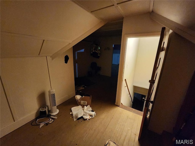 420 E 9th St, Alton, IL 62002 - additional living space featuring wood-type flooring and vaulted ceiling