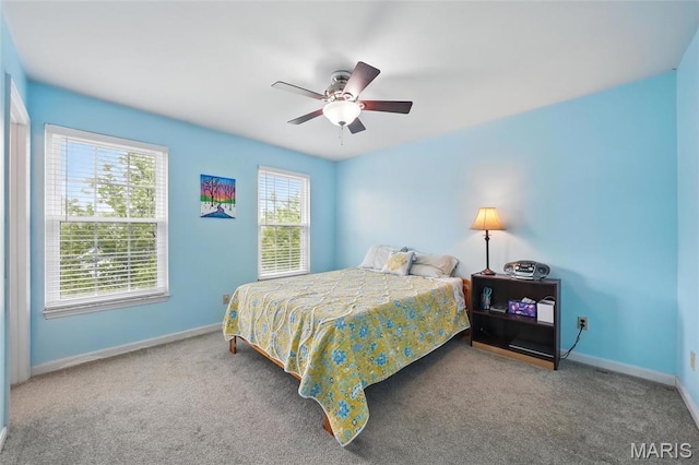 16816 Hickory Trails Ln, Wildwood, MO 63011 - bedroom with baseboards, carpet, and ceiling fan