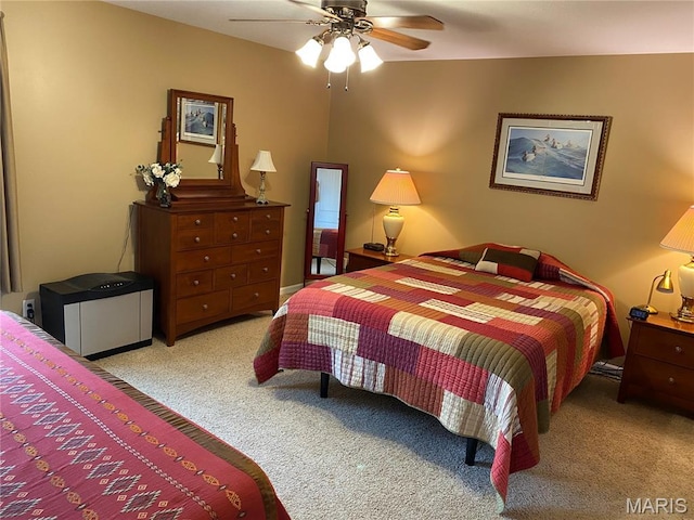 7 Chester Rd, Hannibal, MO 63401 - bedroom with light colored carpet and a ceiling fan