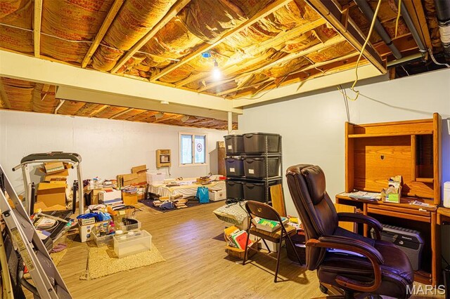 10280 County Road 3110, Rolla, MO 65401 - basement with wood finished floors and a desk