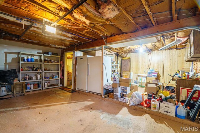 10280 County Road 3110, Rolla, MO 65401 - basement featuring a garage and freestanding refrigerator