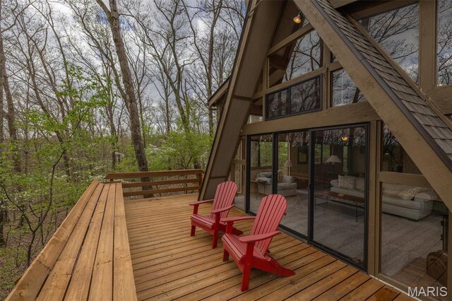 1556 Bliss Lake Dr, Innsbrook, MO 63390 - view of wooden deck