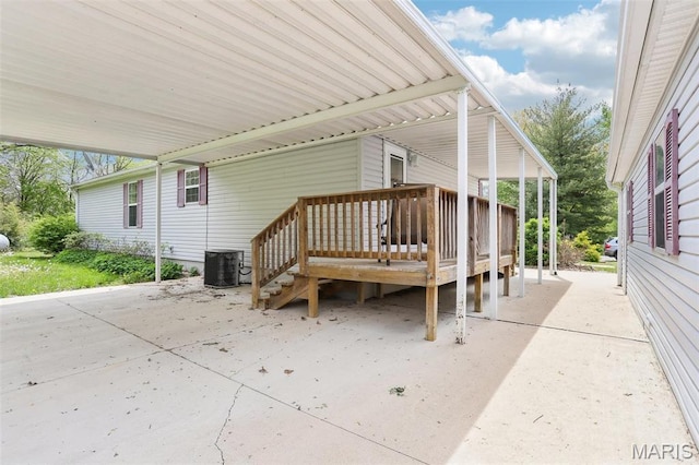 21839 Dove Ln, Carlyle, IL 62231 - view of patio / terrace featuring a deck and central AC