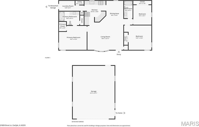 21839 Dove Ln, Carlyle, IL 62231 - home floor plan