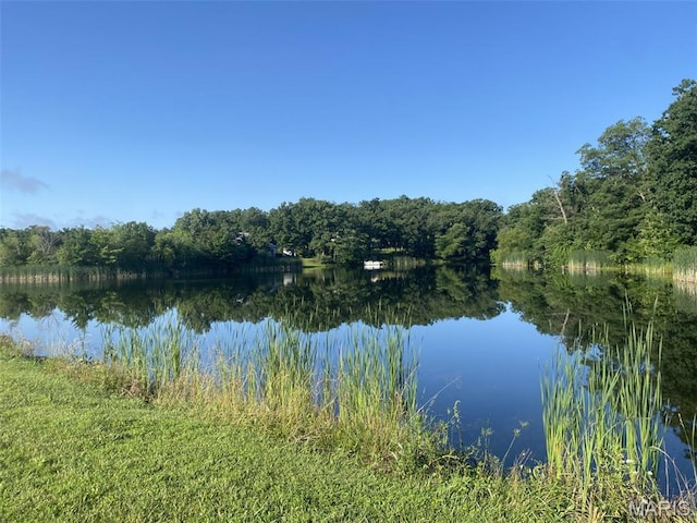19113 Bent Oak Dr, Warrenton, MO 63383 - water view featuring a heavily wooded area