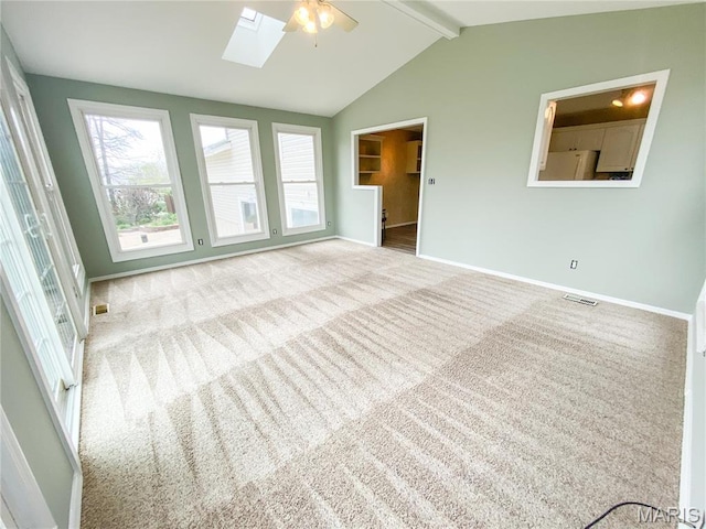 19113 Bent Oak Dr, Warrenton, MO 63383 - unfurnished sunroom featuring a skylight