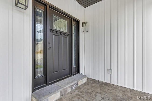 208 Ariel Ct, Desloge, MO 63601 - view of exterior entry featuring board and batten siding