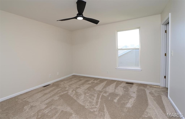 1739 Naughton Way, Swansea, IL 62226 - spare room featuring carpet, a ceiling fan, and baseboards