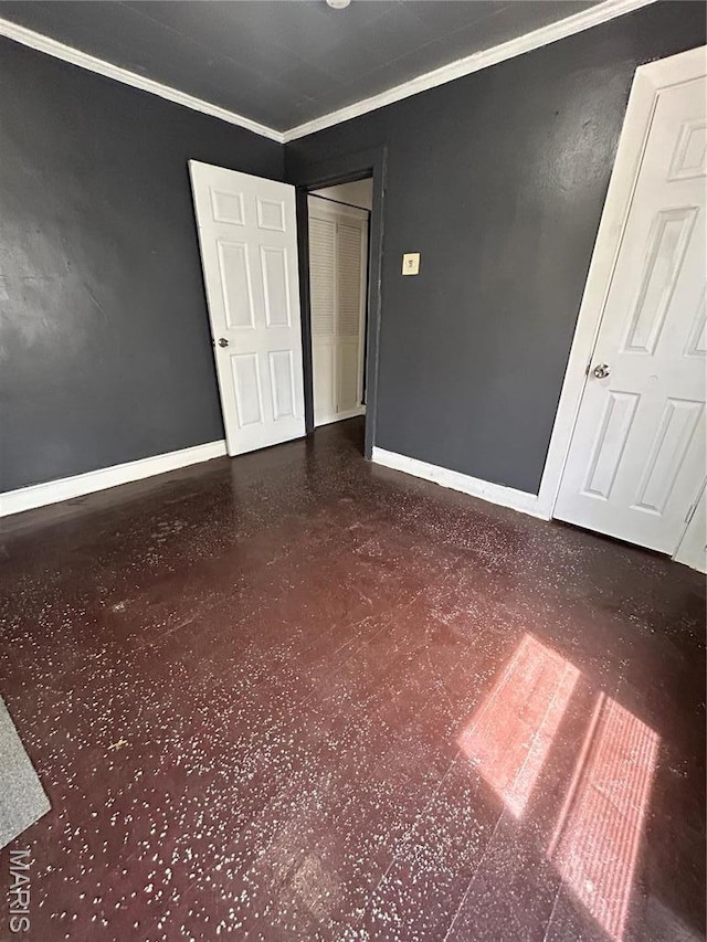 10140 Mayfair Dr, Saint Louis, MO 63136 - unfurnished bedroom with ornamental molding and baseboards