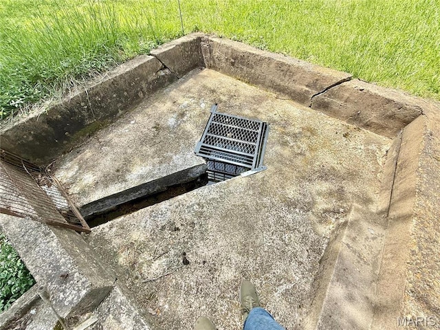 view of storm shelter