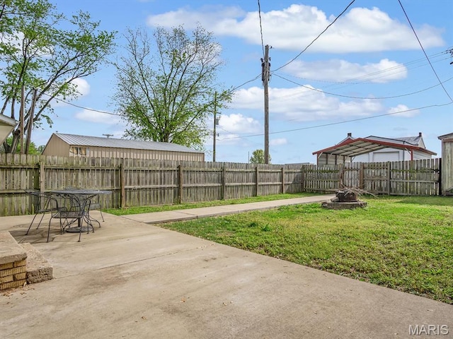 422 Washington St, Red Bud, IL 62278 - view of yard with a patio area and an outdoor fire pit