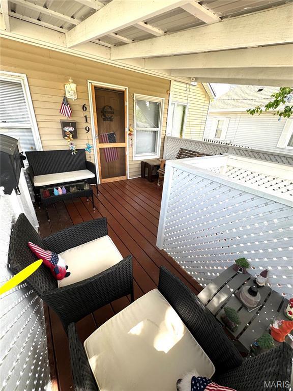 619 Frankford Rd, Louisiana, MO 63353 - view of wooden terrace