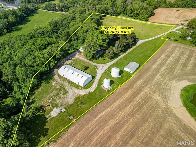 634 N 200th St, Vandalia, IL 62471 - aerial view of property's location with property boundaries highlighted