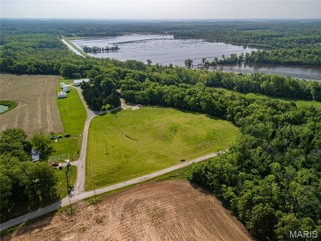634 N 200th St, Vandalia, IL 62471 - overview of rural landscape featuring a nearby body of water and a forest
