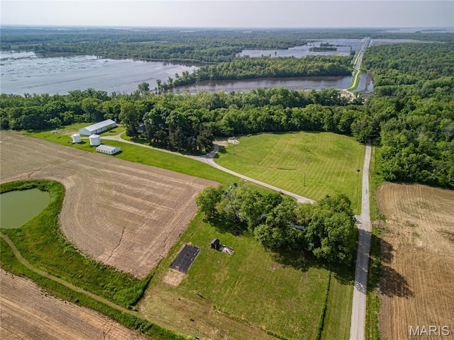 634 N 200th St, Vandalia, IL 62471 - aerial view of property's location with a nearby body of water and rural landscape
